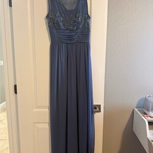 Elegant Blue Sleeveless Dress
